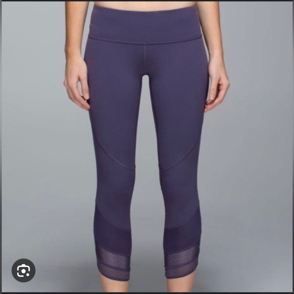 Purple crop Lululemon mid-rise leggings